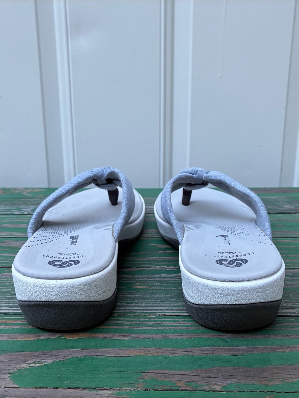 Clarks CloudSteppers Arla Glison Gray  Sandals Sz 7 Slippers Flip Flop - Picture 5 of 12